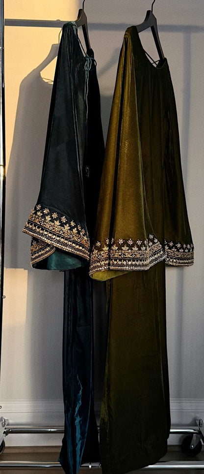 butterfly velvet maxi
