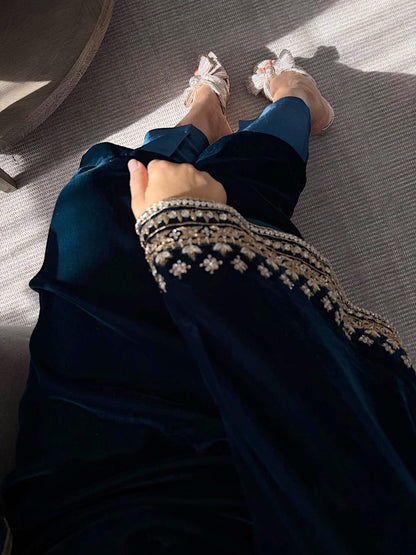 butterfly velvet maxi